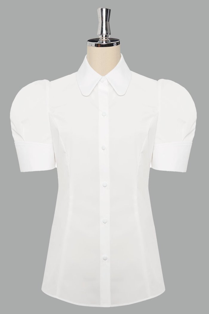 【デイジーリン/DAISY LIN】のBlouse “Daisy Puff Sleeve” インテリア・キッズ・メンズ・レディースファッション・服の通販 founy(ファニー) https://founy.com/ ファッション Fashion レディースファッション Fashion for Women トップス・カットソー Cut & Sew Tops シャツ・ブラウス・オフィスカジュアル Elegant Blouses & Button-Ups ウォッシャブル Machine Washable 吸水 Absorbent, Quick-Dry ショート Short, Short Length スリット Slit, Slit Detail スリーブ Sleeve, Long Sleeve / Short Sleeve バランス Balance, Style Balance フォルム Silhouette, Form 夏 Summer エレガント 上品 Elegant |ID: prp329100004918922 ipo3291000000036898555