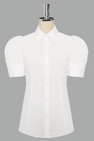 【デイジーリン/DAISY LIN】のBlouse “Daisy Puff Sleeve” 人気、トレンドファッション・服の通販 founy(ファニー) ファッション Fashion レディースファッション Fashion for Women トップス・カットソー Cut & Sew Tops シャツ・ブラウス・オフィスカジュアル Elegant Blouses & Button-Ups ウォッシャブル Machine Washable 吸水 Absorbent, Quick-Dry ショート Short, Short Length スリット Slit, Slit Detail スリーブ Sleeve, Long Sleeve / Short Sleeve バランス Balance, Style Balance フォルム Silhouette, Form 夏 Summer エレガント 上品 Elegant |ID:prp329100004918922