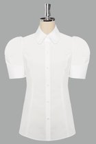 【デイジーリン/DAISY LIN】のBlouse “Daisy Puff Sleeve” 人気、トレンドファッション・服の通販 founy(ファニー) ファッション Fashion レディースファッション Fashion for Women トップス・カットソー Cut & Sew Tops シャツ・ブラウス・オフィスカジュアル Elegant Blouses & Button-Ups ウォッシャブル Machine Washable 吸水 Absorbent, Quick-Dry ショート Short, Short Length スリット Slit, Slit Detail スリーブ Sleeve, Long Sleeve / Short Sleeve バランス Balance, Style Balance フォルム Silhouette, Form 夏 Summer エレガント 上品 Elegant thumbnail ホワイト|ID: prp329100004918922 ipo3291000000036898556