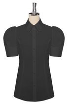 【デイジーリン/DAISY LIN】のBlouse “Daisy Puff Sleeve” 人気、トレンドファッション・服の通販 founy(ファニー) ファッション Fashion レディースファッション Fashion for Women トップス・カットソー Cut & Sew Tops シャツ・ブラウス・オフィスカジュアル Elegant Blouses & Button-Ups ウォッシャブル Machine Washable 吸水 Absorbent, Quick-Dry ショート Short, Short Length スリット Slit, Slit Detail スリーブ Sleeve, Long Sleeve / Short Sleeve バランス Balance, Style Balance フォルム Silhouette, Form 夏 Summer エレガント 上品 Elegant thumbnail ブラックブラック|ID: prp329100004918922 ipo3291000000036898558