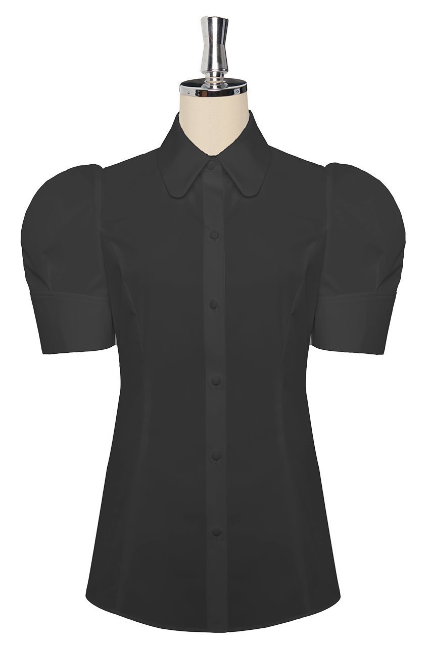 【デイジーリン/DAISY LIN】のBlouse “Daisy Puff Sleeve” インテリア・キッズ・メンズ・レディースファッション・服の通販 founy(ファニー) 　ファッション　Fashion　レディースファッション　Fashion for Women　トップス・カットソー　Cut & Sew Tops　シャツ・ブラウス・オフィスカジュアル　Elegant Blouses & Button-Ups　ウォッシャブル　Machine Washable　吸水　Absorbent, Quick-Dry　ショート　Short, Short Length　スリット　Slit, Slit Detail　スリーブ　Sleeve, Long Sleeve / Short Sleeve　バランス　Balance, Style Balance　フォルム　Silhouette, Form　夏　Summer　エレガント 上品　Elegant　ブラックブラック|ID: prp329100004918922 ipo3291000000036898558