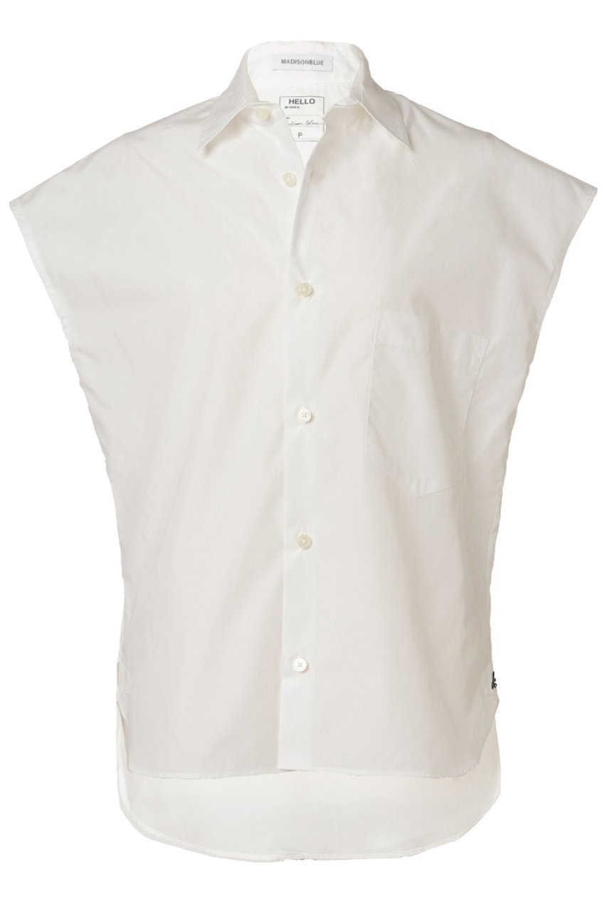 【マディソンブルー/MADISONBLUE】のJ.BRADLEY SLEEVELESS SHIRT J.ブラッドリー スリーブレスシャツ 人気、トレンドファッション・服の通販 founy(ファニー) 　ファッション　Fashion　レディースファッション　Fashion for Women　トップス・カットソー　Cut & Sew Tops　キャミソール&ノースリーブ　Camisoles & Sleeveless Tops　シャツ・ブラウス・オフィスカジュアル　Elegant Blouses & Button-Ups　ショルダー　Shoulder, Shoulder Strap　スリーブ　Sleeve, Long Sleeve / Short Sleeve　タイプライター　Typewriter Fabric, Crisp Cotton　ドレス　Dress, One-Piece　ドロップ　Drop Shoulder, Dropped Style　ノースリーブ　Sleeveless, No-Sleeve　フレンチ　French, French Style　定番　Standard, Basic Item　 other-1|ID: prp329100004918925 ipo3291000000036898594