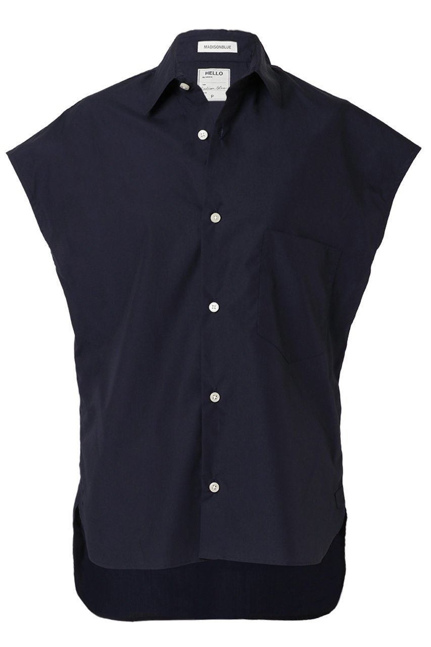 【マディソンブルー/MADISONBLUE】のJ.BRADLEY SLEEVELESS SHIRT J.ブラッドリー スリーブレスシャツ インテリア・キッズ・メンズ・レディースファッション・服の通販 founy(ファニー) 　ファッション　Fashion　レディースファッション　Fashion for Women　トップス・カットソー　Cut & Sew Tops　キャミソール&ノースリーブ　Camisoles & Sleeveless Tops　シャツ・ブラウス・オフィスカジュアル　Elegant Blouses & Button-Ups　ショルダー　Shoulder, Shoulder Strap　スリーブ　Sleeve, Long Sleeve / Short Sleeve　タイプライター　Typewriter Fabric, Crisp Cotton　ドレス　Dress, One-Piece　ドロップ　Drop Shoulder, Dropped Style　ノースリーブ　Sleeveless, No-Sleeve　フレンチ　French, French Style　定番　Standard, Basic Item　ネイビー|ID: prp329100004918925 ipo3291000000036898596
