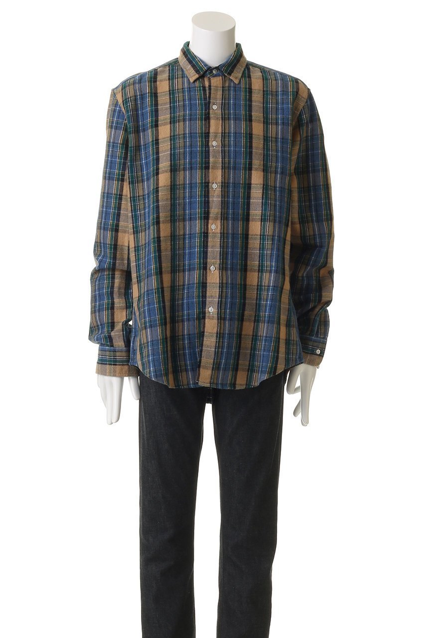 【フランク&アイリーン/Frank&Eileen / MEN】の【MEN】FINBAR イタリアンコットン ブラウンチェック シャツ 人気、トレンドファッション・服の通販 founy(ファニー) 　ファッション　Fashion　メンズファッション　Fashion for Men　スリーブ　Sleeve, Long Sleeve / Short Sleeve　チェック　Check, Plaid, Tartan　ロング　Long, Long-Length　定番　Standard, Basic Item　無地　Plain, Solid Color　羽織　Haori, Light Jacket　other-2|ID: prp329100004918927 ipo3291000000036898611