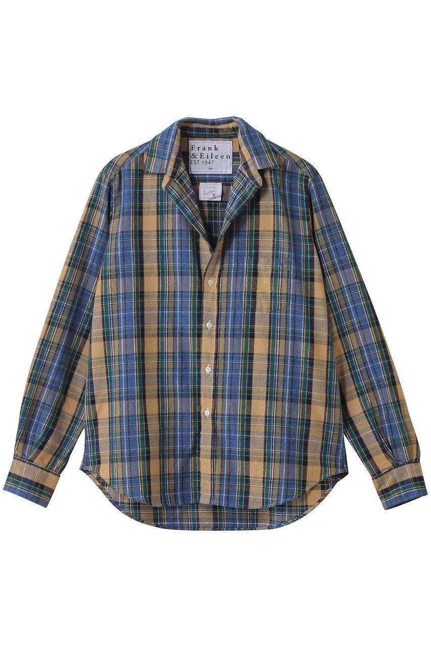 【フランク&アイリーン/Frank&Eileen】のEILEEN イタリアンコットン ブラウンチェック シャツ 人気、トレンドファッション・服の通販 founy(ファニー) ファッション Fashion レディースファッション Fashion for Women トップス・カットソー Cut & Sew Tops シャツ・ブラウス・オフィスカジュアル Elegant Blouses & Button-Ups スリーブ Sleeve, Long Sleeve / Short Sleeve チェック Check, Plaid, Tartan デニム Denim, Jeans Material リラックス Relax, Relaxed Fit ロング Long, Long-Length 定番 Standard, Basic Item 無地 Plain, Solid Color other-1|ID: prp329100004918929 ipo3291000000036898621