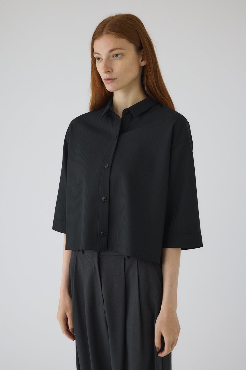 【リムアーク/RIM.ARK】のBox shirt/シャツ 人気、トレンドファッション・服の通販 founy(ファニー) 　ファッション　Fashion　レディースファッション　Fashion for Women　トップス・カットソー　Cut & Sew Tops　シャツ・ブラウス・オフィスカジュアル　Elegant Blouses & Button-Ups　ショート　Short, Short Length　ストライプ　Stripe, Striped Pattern　スリーブ　Sleeve, Long Sleeve / Short Sleeve　バランス　Balance, Style Balance　モダン　Modern, Contemporary　ロング　Long, Long-Length　エレガント 上品　Elegant　other-6|ID: prp329100004918935 ipo3291000000036898677