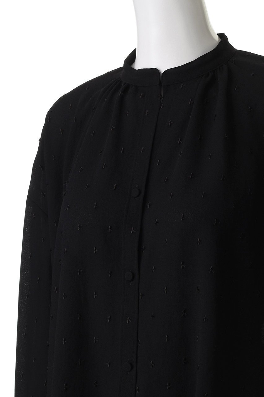 【エリオポール/heliopole】の【TICCA】DOT EMBROIDERYブラウス 人気、トレンドファッション・服の通販 founy(ファニー) 　ファッション　Fashion　レディースファッション　Fashion for Women　トップス・カットソー　Cut & Sew Tops　シャツ・ブラウス・オフィスカジュアル　Elegant Blouses & Button-Ups　スリーブ　Sleeve, Long Sleeve / Short Sleeve　ダウン　Down, Puffer　デニム　Denim, Jeans Material　ドット　Polka Dot, Dot Pattern　フェミニン　Feminine, Girly　ロング　Long, Long-Length　無地　Plain, Solid Color　other-5|ID: prp329100004918937 ipo3291000000036898687