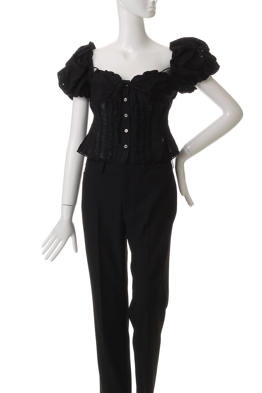 【メゾンスペシャル/MAISON SPECIAL】の2way Cotton Puff Sleeve Bustier/2WAYコットンパフスリーブビスチェ 人気、トレンドファッション・服の通販 founy(ファニー) 　ファッション　Fashion　レディースファッション　Fashion for Women　トップス・カットソー　Cut & Sew Tops　キャミソール&ノースリーブ　Camisoles & Sleeveless Tops　シャツ・ブラウス・オフィスカジュアル　Elegant Blouses & Button-Ups　ビスチェ　Bustiers & Corset Tops / Layered Bustier Style　キャミソール　Camisole, Spaghetti Strap Top　ストライプ　Stripe, Striped Pattern　スリーブ　Sleeve, Long Sleeve / Short Sleeve　タンク　Tank Top, Sleeveless Top　ドッキング　Docking, Mixed Material　ノースリーブ　Sleeveless, No-Sleeve　フィット　Fit, Slim Fit　フェミニン　Feminine, Girly　フリル　Frill, Ruffle　おすすめ　Recommended / Our Picks　夏　Summer　other-2|ID: prp329100004918939 ipo3291000000036898695