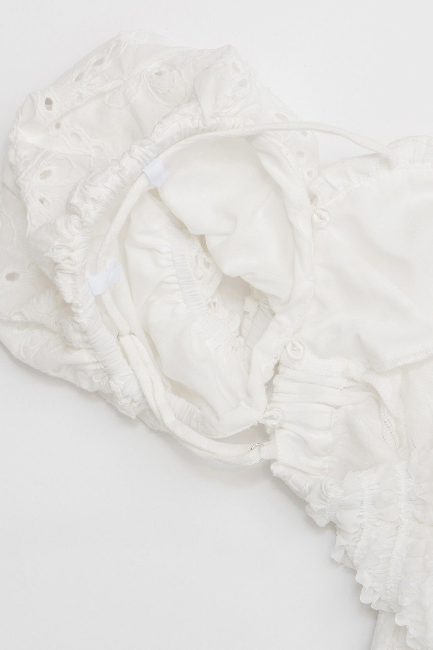 【メゾンスペシャル/MAISON SPECIAL】の2way Cotton Puff Sleeve Bustier/2WAYコットンパフスリーブビスチェ 人気、トレンドファッション・服の通販 founy(ファニー) 　ファッション　Fashion　レディースファッション　Fashion for Women　トップス・カットソー　Cut & Sew Tops　キャミソール&ノースリーブ　Camisoles & Sleeveless Tops　シャツ・ブラウス・オフィスカジュアル　Elegant Blouses & Button-Ups　ビスチェ　Bustiers & Corset Tops / Layered Bustier Style　キャミソール　Camisole, Spaghetti Strap Top　ストライプ　Stripe, Striped Pattern　スリーブ　Sleeve, Long Sleeve / Short Sleeve　タンク　Tank Top, Sleeveless Top　ドッキング　Docking, Mixed Material　ノースリーブ　Sleeveless, No-Sleeve　フィット　Fit, Slim Fit　フェミニン　Feminine, Girly　フリル　Frill, Ruffle　おすすめ　Recommended / Our Picks　夏　Summer　other-7|ID: prp329100004918939 ipo3291000000036898700