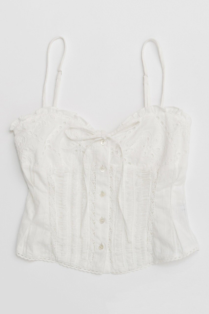 【メゾンスペシャル/MAISON SPECIAL】の2way Cotton Puff Sleeve Bustier/2WAYコットンパフスリーブビスチェ 人気、トレンドファッション・服の通販 founy(ファニー) 　ファッション　Fashion　レディースファッション　Fashion for Women　トップス・カットソー　Cut & Sew Tops　キャミソール&ノースリーブ　Camisoles & Sleeveless Tops　シャツ・ブラウス・オフィスカジュアル　Elegant Blouses & Button-Ups　ビスチェ　Bustiers & Corset Tops / Layered Bustier Style　キャミソール　Camisole, Spaghetti Strap Top　ストライプ　Stripe, Striped Pattern　スリーブ　Sleeve, Long Sleeve / Short Sleeve　タンク　Tank Top, Sleeveless Top　ドッキング　Docking, Mixed Material　ノースリーブ　Sleeveless, No-Sleeve　フィット　Fit, Slim Fit　フェミニン　Feminine, Girly　フリル　Frill, Ruffle　おすすめ　Recommended / Our Picks　夏　Summer　other-8|ID: prp329100004918939 ipo3291000000036898701