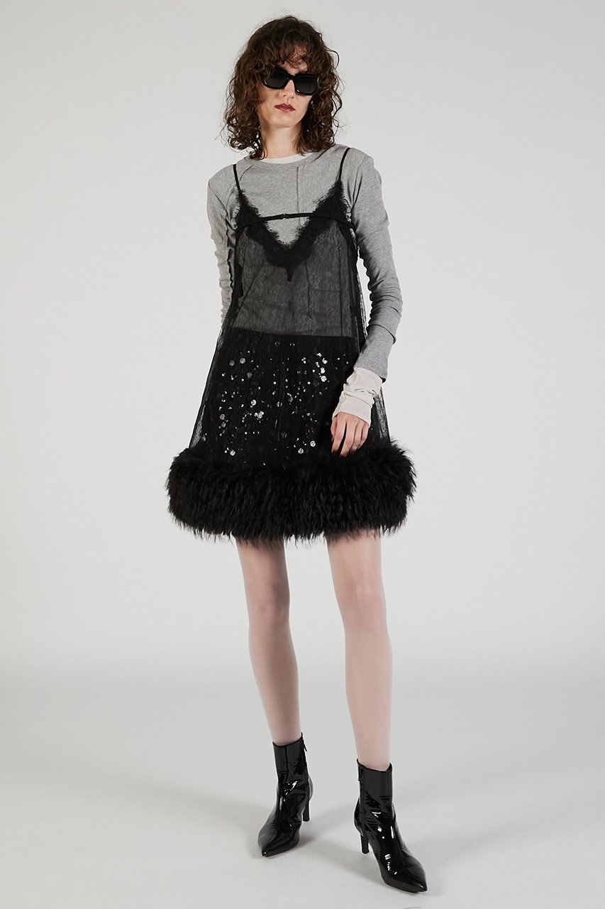 【プランク プロジェクト/PRANK PROJECT】のファートリムベビードール / Fur Trim Baby Doll 人気、トレンドファッション・服の通販 founy(ファニー) 　ファッション　Fashion　レディースファッション　Fashion for Women　トップス・カットソー　Cut & Sew Tops　キャミソール&ノースリーブ　Camisoles & Sleeveless Tops　シャツ・ブラウス・オフィスカジュアル　Elegant Blouses & Button-Ups　おすすめ　Recommended / Our Picks　カットソー　Cut and Sewn Top　スウェット / スエット　Sweatshirt, Sweatwear　ダウン　Down, Puffer　デニム　Denim, Jeans Material　トリミング　Trimming, Decorative Edge　ノースリーブ　Sleeveless, No-Sleeve　フェイクファー　Faux Fur, Imitation Fur　other-6|ID: prp329100004918949 ipo3291000000036898764