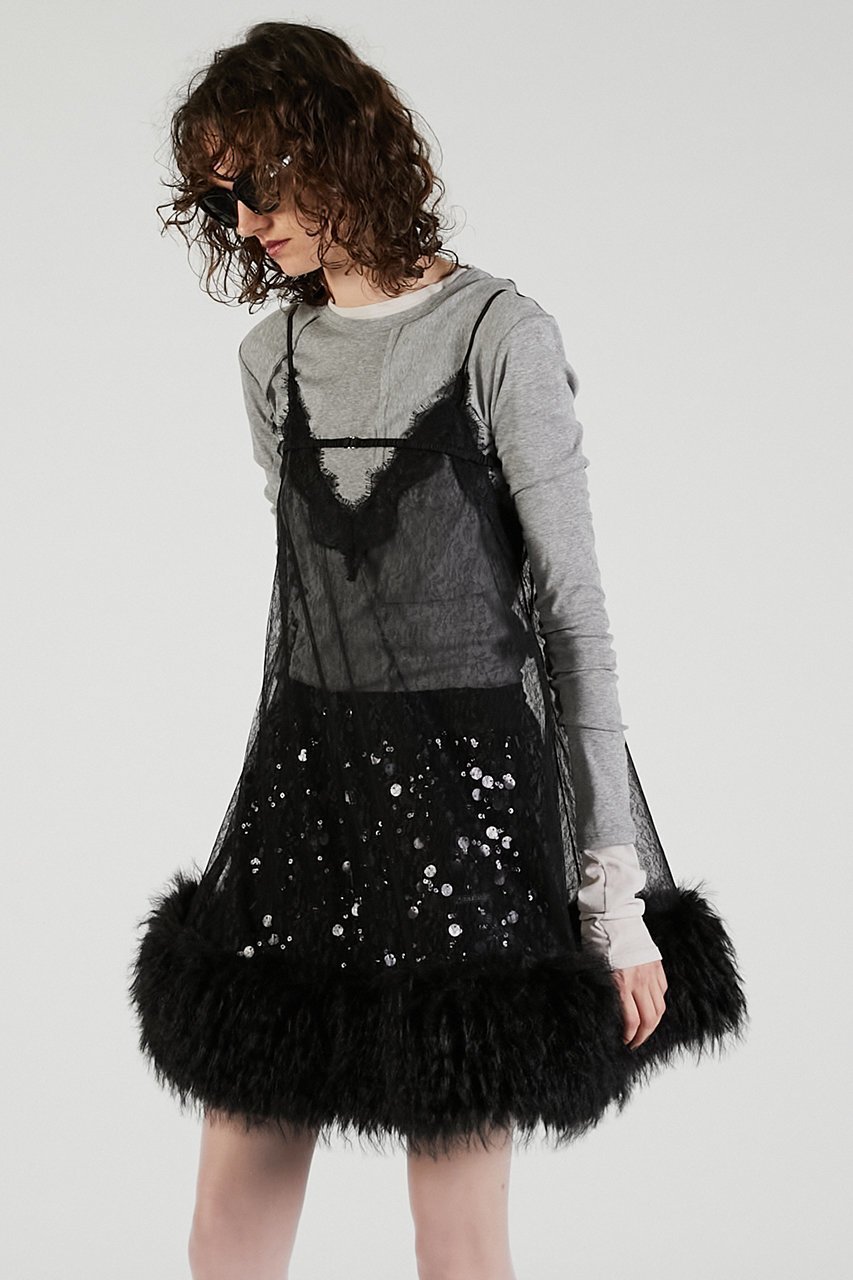 【プランク プロジェクト/PRANK PROJECT】のファートリムベビードール / Fur Trim Baby Doll 人気、トレンドファッション・服の通販 founy(ファニー) 　ファッション　Fashion　レディースファッション　Fashion for Women　トップス・カットソー　Cut & Sew Tops　キャミソール&ノースリーブ　Camisoles & Sleeveless Tops　シャツ・ブラウス・オフィスカジュアル　Elegant Blouses & Button-Ups　おすすめ　Recommended / Our Picks　カットソー　Cut and Sewn Top　スウェット / スエット　Sweatshirt, Sweatwear　ダウン　Down, Puffer　デニム　Denim, Jeans Material　トリミング　Trimming, Decorative Edge　ノースリーブ　Sleeveless, No-Sleeve　フェイクファー　Faux Fur, Imitation Fur　other-7|ID: prp329100004918949 ipo3291000000036898765