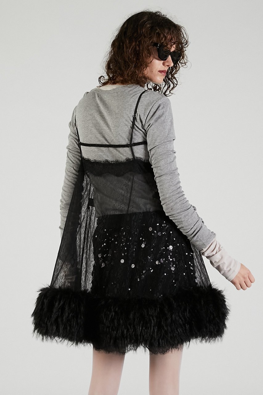 【プランク プロジェクト/PRANK PROJECT】のファートリムベビードール / Fur Trim Baby Doll 人気、トレンドファッション・服の通販 founy(ファニー) 　ファッション　Fashion　レディースファッション　Fashion for Women　トップス・カットソー　Cut & Sew Tops　キャミソール&ノースリーブ　Camisoles & Sleeveless Tops　シャツ・ブラウス・オフィスカジュアル　Elegant Blouses & Button-Ups　おすすめ　Recommended / Our Picks　カットソー　Cut and Sewn Top　スウェット / スエット　Sweatshirt, Sweatwear　ダウン　Down, Puffer　デニム　Denim, Jeans Material　トリミング　Trimming, Decorative Edge　ノースリーブ　Sleeveless, No-Sleeve　フェイクファー　Faux Fur, Imitation Fur　other-8|ID: prp329100004918949 ipo3291000000036898766