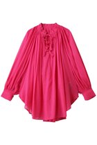 【プレインピープル/PLAIN PEOPLE】のコットンボイルタックギャザーブラウス 人気、トレンドファッション・服の通販 founy(ファニー) ファッション Fashion レディースファッション Fashion for Women トップス・カットソー Cut & Sew Tops シャツ・ブラウス・オフィスカジュアル Elegant Blouses & Button-Ups エアリー Airy Texture ギャザー Gathered, Ruffled シアー Sheer, See-Through スリット Slit, Slit Detail スリーブ Sleeve, Long Sleeve / Short Sleeve フェミニン Feminine, Girly フレア Flare, Flared リボン Ribbon, Bow ロング Long, Long-Length thumbnail フューシャ|ID: prp329100004918952 ipo3291000000036898779