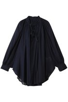 【プレインピープル/PLAIN PEOPLE】のコットンボイルタックギャザーブラウス 人気、トレンドファッション・服の通販 founy(ファニー) ファッション Fashion レディースファッション Fashion for Women トップス・カットソー Cut & Sew Tops シャツ・ブラウス・オフィスカジュアル Elegant Blouses & Button-Ups エアリー Airy Texture ギャザー Gathered, Ruffled シアー Sheer, See-Through スリット Slit, Slit Detail スリーブ Sleeve, Long Sleeve / Short Sleeve フェミニン Feminine, Girly フレア Flare, Flared リボン Ribbon, Bow ロング Long, Long-Length thumbnail ネイビー|ID: prp329100004918952 ipo3291000000036898781