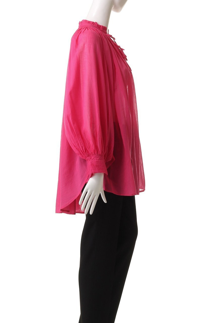 【プレインピープル/PLAIN PEOPLE】のコットンボイルタックギャザーブラウス 人気、トレンドファッション・服の通販 founy(ファニー) 　ファッション　Fashion　レディースファッション　Fashion for Women　トップス・カットソー　Cut & Sew Tops　シャツ・ブラウス・オフィスカジュアル　Elegant Blouses & Button-Ups　エアリー　Airy Texture　ギャザー　Gathered, Ruffled　シアー　Sheer, See-Through　スリット　Slit, Slit Detail　スリーブ　Sleeve, Long Sleeve / Short Sleeve　フェミニン　Feminine, Girly　フレア　Flare, Flared　リボン　Ribbon, Bow　ロング　Long, Long-Length　other-3|ID: prp329100004918952 ipo3291000000036898784