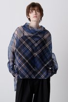 【ヒューエルミュージアム/hueLe Museum】の【hLM】シアーチェックブラウス ブルー|ID: prp329100004918954 ipo3291000000036898794