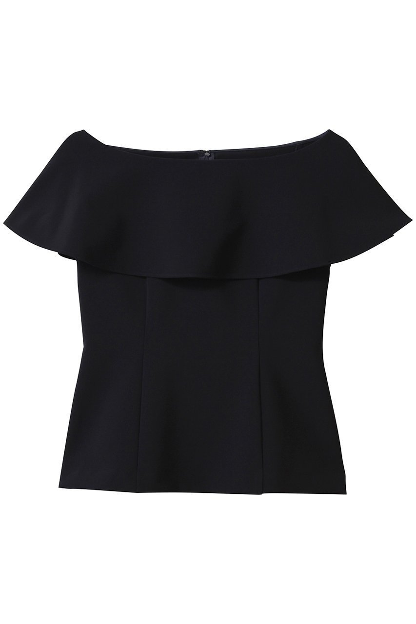 【アンクレイヴ/uncrave】のプルーフダブルクロス/ブラウス インテリア・キッズ・メンズ・レディースファッション・服の通販 founy(ファニー) 　ファッション　Fashion　レディースファッション　Fashion for Women　トップス・カットソー　Cut & Sew Tops　シャツ・ブラウス・オフィスカジュアル　Elegant Blouses & Button-Ups　おすすめ　Recommended / Our Picks　ショルダー　Shoulder, Shoulder Strap　ショート　Short, Short Length　ストレッチ　Stretch, Stretchy Fabric　スリーブ　Sleeve, Long Sleeve / Short Sleeve　ペプラム　Peplum, Flared Hem　ラッフル　Ruffle, Frill　ネイビー|ID: prp329100004918957 ipo3291000000036898819