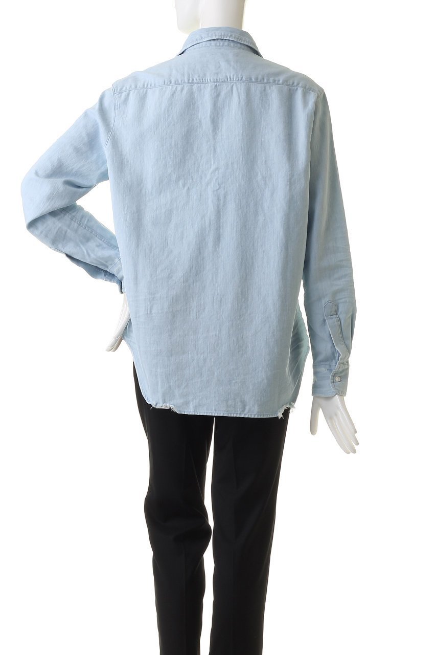 【フランク&アイリーン/Frank&Eileen】のEILEEN ストーンウォッシュドインディゴ ブルーデニムシャツ 人気、トレンドファッション・服の通販 founy(ファニー) 　ファッション　Fashion　レディースファッション　Fashion for Women　トップス・カットソー　Cut & Sew Tops　シャツ・ブラウス・オフィスカジュアル　Elegant Blouses & Button-Ups　スリーブ　Sleeve, Long Sleeve / Short Sleeve　ダメージ　Distressed, Destroyed　ポケット　Pocket, Pocket Detail　ロング　Long, Long-Length　今季　This Season, Current Season　夏　Summer　定番　Standard, Basic Item　春　Spring　S/S・春夏　SS, Spring/Summer, Warm Season　other-4|ID: prp329100004918958 ipo3291000000036898834