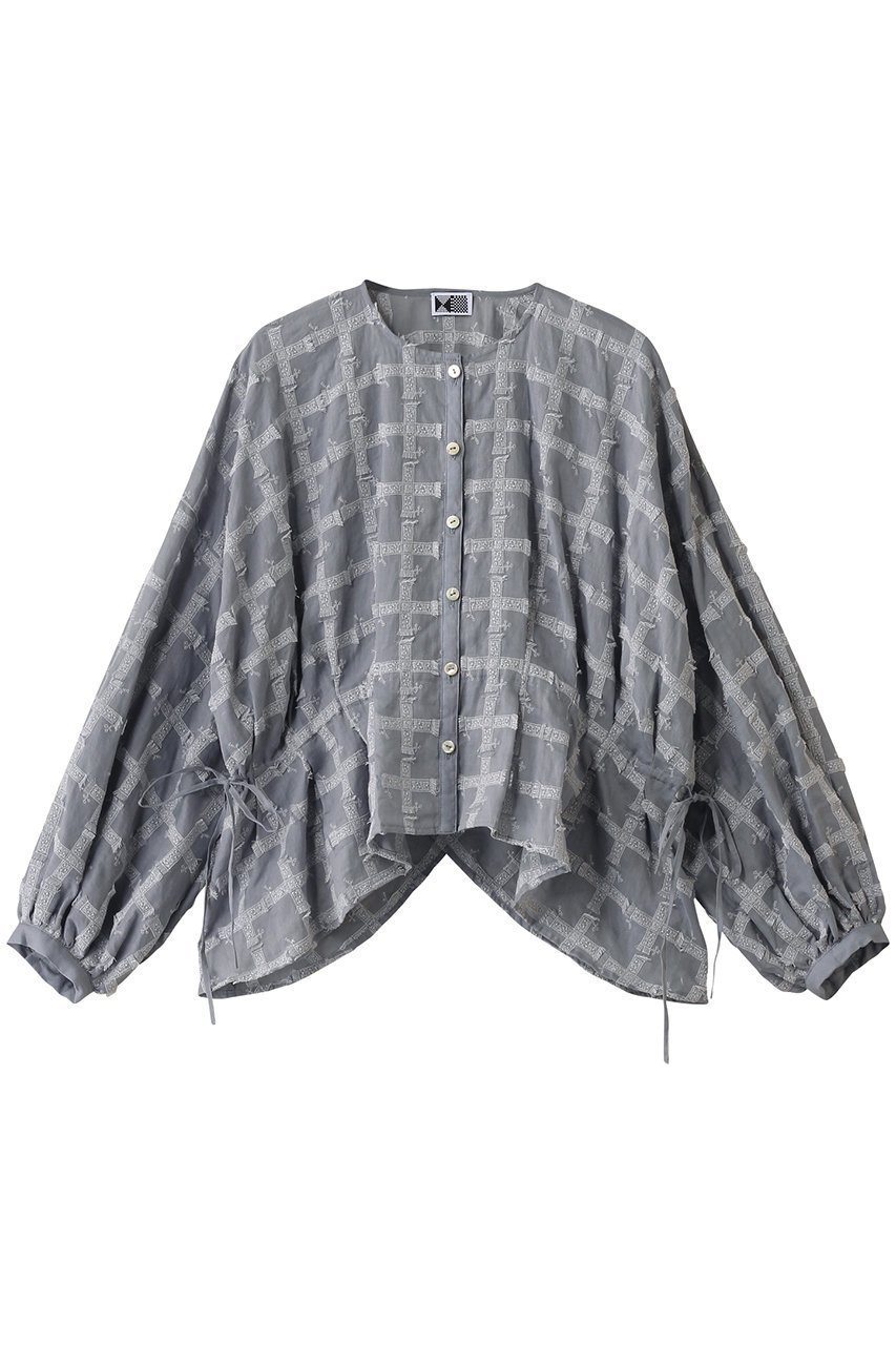 【生地の可能性/kijinokanosei】のタックブラウス インテリア・キッズ・メンズ・レディースファッション・服の通販 founy(ファニー) 　ファッション　Fashion　レディースファッション　Fashion for Women　トップス・カットソー　Cut & Sew Tops　シャツ・ブラウス・オフィスカジュアル　Elegant Blouses & Button-Ups　エアリー　Airy Texture　ギャザー　Gathered, Ruffled　スリーブ　Sleeve, Long Sleeve / Short Sleeve　ファブリック　Fabric, Textile　フェミニン　Feminine, Girly　ロング　Long, Long-Length　fluffy ブルーグレー|ID: prp329100004918959 ipo3291000000036898837