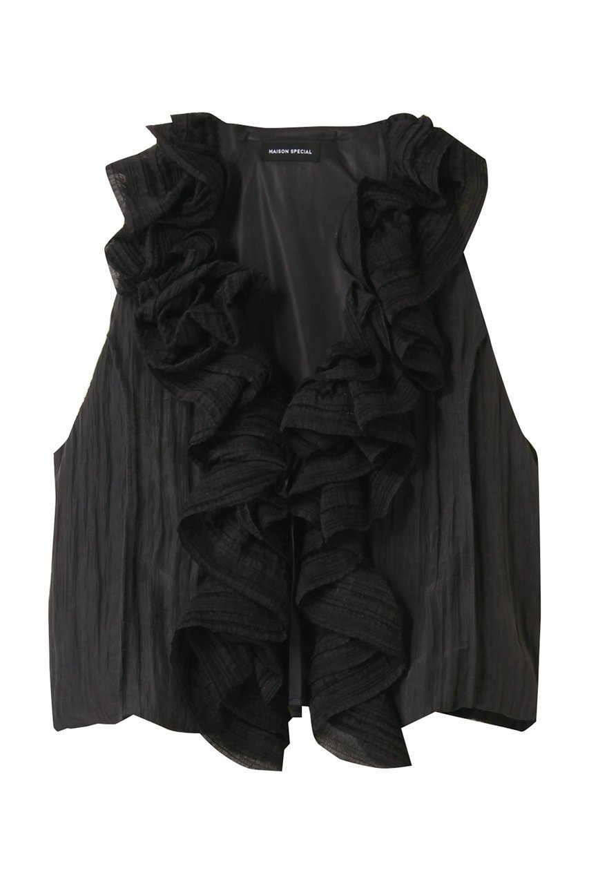 【メゾンスペシャル/MAISON SPECIAL】のWasher Ruffle Tops/ワッシャーフリルトップス 人気、トレンドファッション・服の通販 founy(ファニー) 　ファッション　Fashion　レディースファッション　Fashion for Women　トップス・カットソー　Cut & Sew Tops　キャミソール&ノースリーブ　Camisoles & Sleeveless Tops　シャツ・ブラウス・オフィスカジュアル　Elegant Blouses & Button-Ups　ラッフルトップス・フリルブラウス　Ruffle Tops / Frilled Blouses　タンク　Tank Top, Sleeveless Top　ノースリーブ　Sleeveless, No-Sleeve　バランス　Balance, Style Balance　フリル　Frill, Ruffle　ワッシャー　Washer, Crinkled Finish　夏　Summer　 other-1|ID: prp329100004918960 ipo3291000000036898844