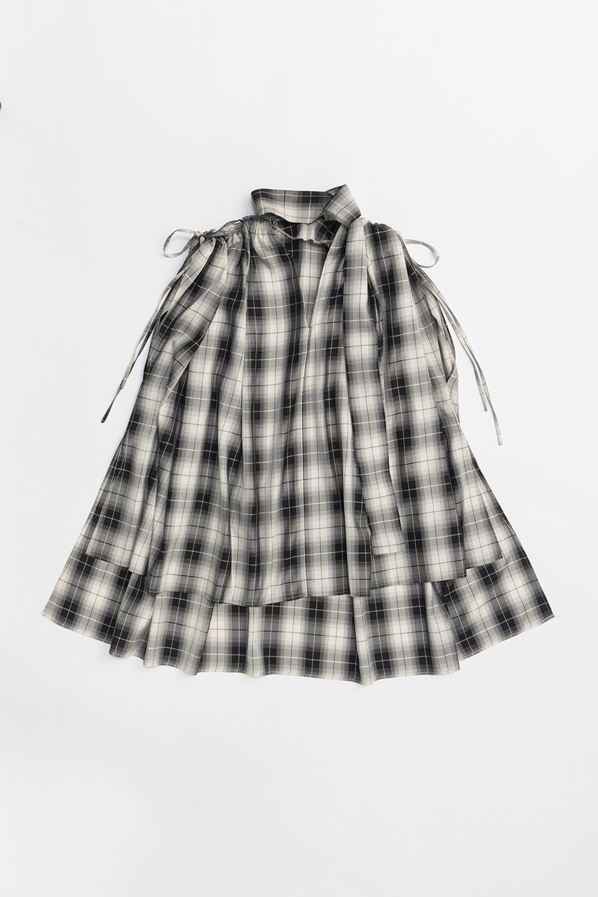 【プランク プロジェクト/PRANK PROJECT】のスカーフネックブラウス / Scarf Neck Blouse インテリア・キッズ・メンズ・レディースファッション・服の通販 founy(ファニー) 　ファッション　Fashion　レディースファッション　Fashion for Women　トップス・カットソー　Cut & Sew Tops　シャツ・ブラウス・オフィスカジュアル　Elegant Blouses & Button-Ups　おすすめ　Recommended / Our Picks　シアー　Sheer, See-Through　ショート　Short, Short Length　スカーフ　Scarf, Neckwear　スリーブ　Sleeve, Long Sleeve / Short Sleeve　チェック　Check, Plaid, Tartan　チュニック　Tunic, Long Top　ブロック　Block, Solid Block Pattern　MLT(マルチカラー)|ID: prp329100004918964 ipo3291000000036898873