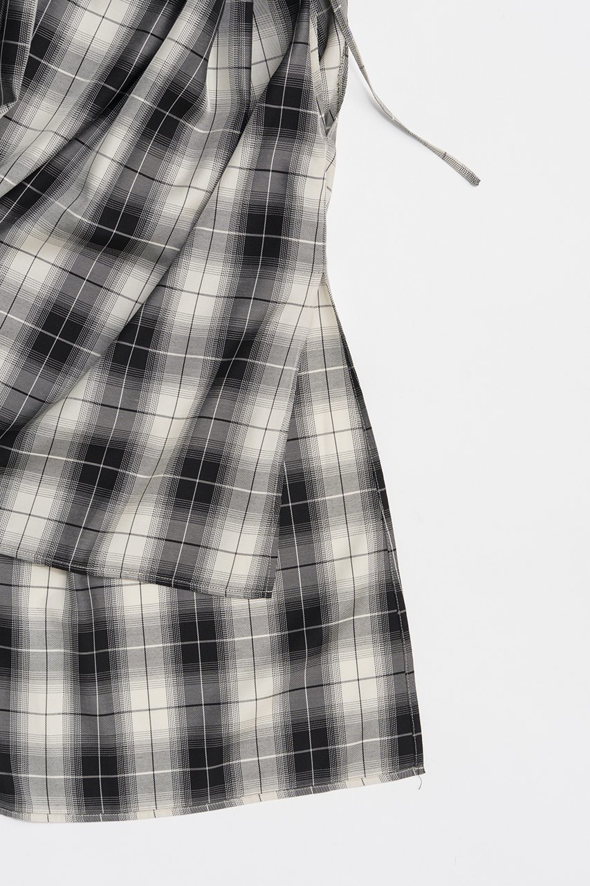 【プランク プロジェクト/PRANK PROJECT】のスカーフネックブラウス / Scarf Neck Blouse 人気、トレンドファッション・服の通販 founy(ファニー) 　ファッション　Fashion　レディースファッション　Fashion for Women　トップス・カットソー　Cut & Sew Tops　シャツ・ブラウス・オフィスカジュアル　Elegant Blouses & Button-Ups　おすすめ　Recommended / Our Picks　シアー　Sheer, See-Through　ショート　Short, Short Length　スカーフ　Scarf, Neckwear　スリーブ　Sleeve, Long Sleeve / Short Sleeve　チェック　Check, Plaid, Tartan　チュニック　Tunic, Long Top　ブロック　Block, Solid Block Pattern　other-8|ID: prp329100004918964 ipo3291000000036898884