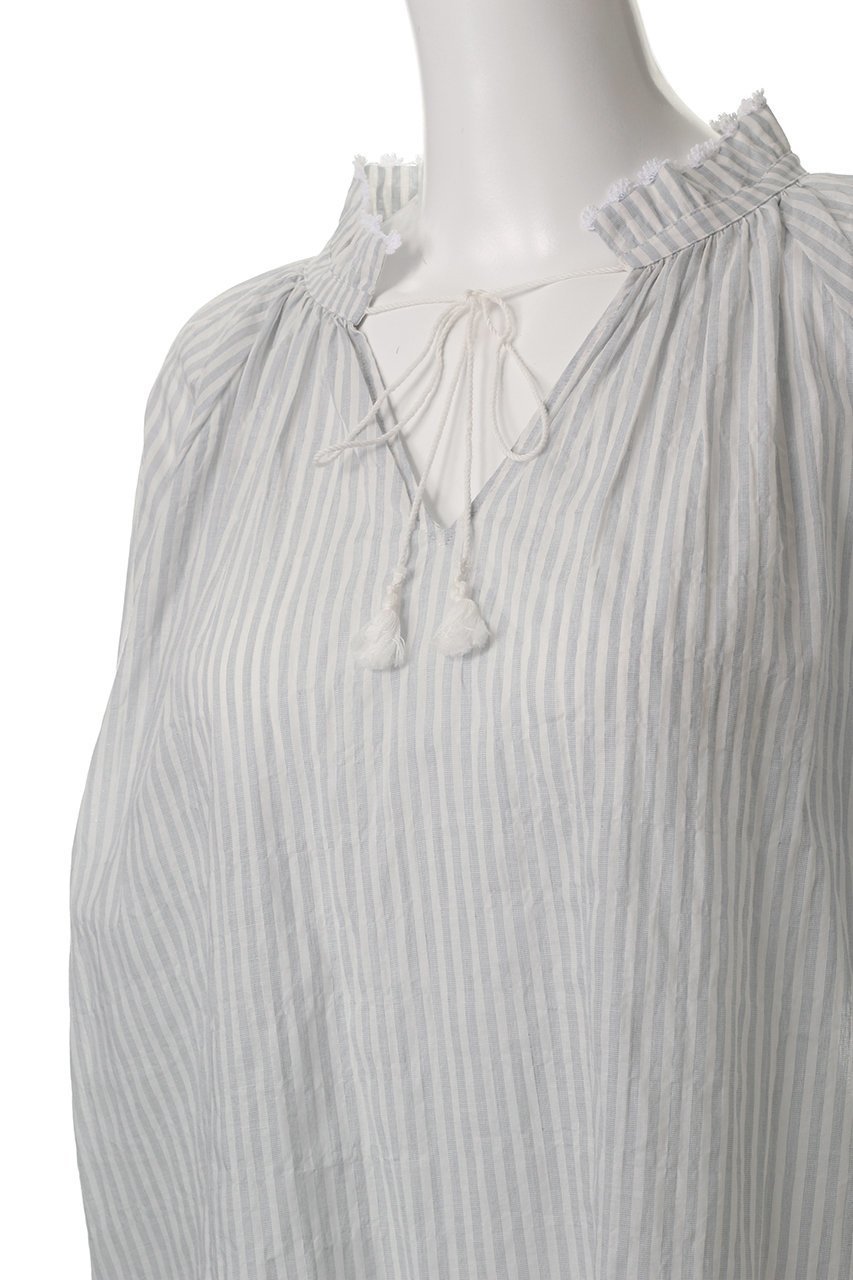 【ナナデコール/nanadecor】のユーカリストライプタッセルワンピース 人気、トレンドファッション・服の通販 founy(ファニー) 　ファッション　Fashion　レディースファッション　Fashion for Women　ワンピース　Dresses　チュニック　Tunic Tops & Dresses　ギャザー　Gathered, Ruffled　サマー　Summer, Summer Style　ストライプ　Stripe, Striped Pattern　タッセル　Tassel, Fringe　チュニック　Tunic, Long Top　フェミニン　Feminine, Girly　フリル　Frill, Ruffle　ロング　Long, Long-Length　other-5|ID: prp329100004918980 ipo3291000000036899112