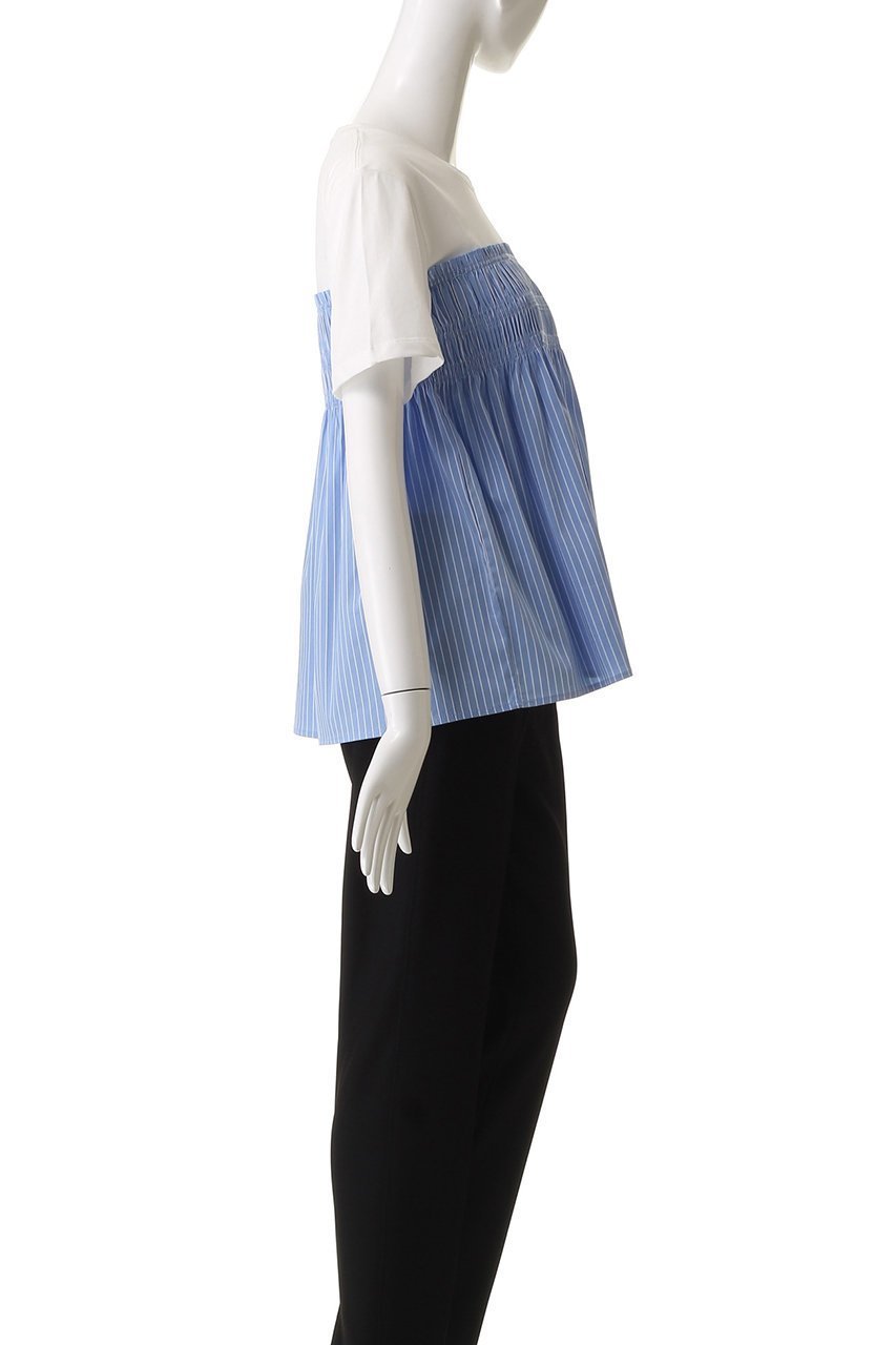 【アルアバイル/allureville】のシャーリングビスチェコンビTシャツ 人気、トレンドファッション・服の通販 founy(ファニー) 　ファッション　Fashion　レディースファッション　Fashion for Women　トップス・カットソー　Cut & Sew Tops　シャツ・ブラウス・オフィスカジュアル　Elegant Blouses & Button-Ups　ロングTシャツ・Tシャツ　Longline T-Shirts & Tees　カットソー・ベーシックTシャツ　Cut-and-Sewn Tops / Stretch Tees & Basics　ビスチェ　Bustiers & Corset Tops / Layered Bustier Style　シャーリング　Shirring, Ruched　ショート　Short, Short Length　スリーブ　Sleeve, Long Sleeve / Short Sleeve　トレンド　Trend, Trending Now　フレア　Flare, Flared　other-3|ID: prp329100004918983 ipo3291000000036899135