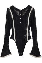 【メゾンスペシャル/MAISON SPECIAL】のCrochet-Like Bodysuit/クロシェライクボディスーツ 人気、トレンドファッション・服の通販 founy(ファニー) ファッション Fashion レディースファッション Fashion for Women トップス・カットソー Cut & Sew Tops シャツ・ブラウス・オフィスカジュアル Elegant Blouses & Button-Ups ロングTシャツ・Tシャツ Longline T-Shirts & Tees カットソー・ベーシックTシャツ Cut-and-Sewn Tops / Stretch Tees & Basics インナー Innerwear 春 Spring クロシェ Crochet, Knitted Lace シンプル Simple, Minimal ジャケット Jacket, Outerwear スリーブ Sleeve, Long Sleeve / Short Sleeve スーツ Suit, Formalwear ビーチ Beach, Seaside ピーチ Peach, Soft Touch フェミニン Feminine, Girly フロント Front, Front Design 水着 Swimsuit, Swimwear リゾート Resort, Vacation Style ロング Long, Long-Length S/S・春夏 SS, Spring/Summer, Warm Season おすすめ Recommended / Our Picks 夏 Summer thumbnail BLK(ブラック)|ID: prp329100004919019 ipo3291000000036899754