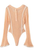 【メゾンスペシャル/MAISON SPECIAL】のCrochet-Like Bodysuit/クロシェライクボディスーツ 人気、トレンドファッション・服の通販 founy(ファニー) ファッション Fashion レディースファッション Fashion for Women トップス・カットソー Cut & Sew Tops シャツ・ブラウス・オフィスカジュアル Elegant Blouses & Button-Ups ロングTシャツ・Tシャツ Longline T-Shirts & Tees カットソー・ベーシックTシャツ Cut-and-Sewn Tops / Stretch Tees & Basics インナー Innerwear 春 Spring クロシェ Crochet, Knitted Lace シンプル Simple, Minimal ジャケット Jacket, Outerwear スリーブ Sleeve, Long Sleeve / Short Sleeve スーツ Suit, Formalwear ビーチ Beach, Seaside ピーチ Peach, Soft Touch フェミニン Feminine, Girly フロント Front, Front Design 水着 Swimsuit, Swimwear リゾート Resort, Vacation Style ロング Long, Long-Length S/S・春夏 SS, Spring/Summer, Warm Season おすすめ Recommended / Our Picks 夏 Summer thumbnail P.BGE(ピンクベージュ)|ID: prp329100004919019 ipo3291000000036899756