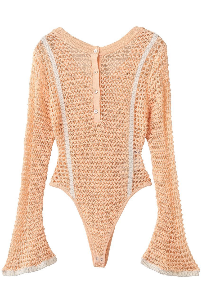 【メゾンスペシャル/MAISON SPECIAL】のCrochet-Like Bodysuit/クロシェライクボディスーツ インテリア・キッズ・メンズ・レディースファッション・服の通販 founy(ファニー) 　ファッション　Fashion　レディースファッション　Fashion for Women　トップス・カットソー　Cut & Sew Tops　シャツ・ブラウス・オフィスカジュアル　Elegant Blouses & Button-Ups　ロングTシャツ・Tシャツ　Longline T-Shirts & Tees　カットソー・ベーシックTシャツ　Cut-and-Sewn Tops / Stretch Tees & Basics　インナー　Innerwear　春　Spring　クロシェ　Crochet, Knitted Lace　シンプル　Simple, Minimal　ジャケット　Jacket, Outerwear　スリーブ　Sleeve, Long Sleeve / Short Sleeve　スーツ　Suit, Formalwear　ビーチ　Beach, Seaside　ピーチ　Peach, Soft Touch　フェミニン　Feminine, Girly　フロント　Front, Front Design　水着　Swimsuit, Swimwear　リゾート　Resort, Vacation Style　ロング　Long, Long-Length　S/S・春夏　SS, Spring/Summer, Warm Season　おすすめ　Recommended / Our Picks　夏　Summer　P.BGE(ピンクベージュ)|ID: prp329100004919019 ipo3291000000036899756