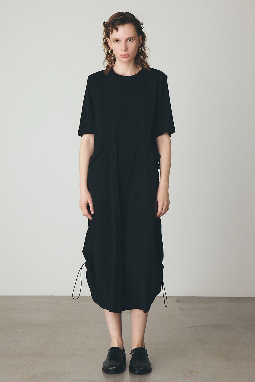 【その他のブランド/Other】のコットン楊柳ドローコードドレス 人気、トレンドファッション・服の通販 founy(ファニー) 　ファッション　Fashion　レディースファッション　Fashion for Women　ワンピース　Dresses　フォーマル・パーティードレス・結婚式用ドレス　Elegant & Casual Dresses　チュニック　Tunic Tops & Dresses　ストライプ　Stripe, Striped Pattern　ストレート　Straight, Straight Cut　チュニック　Tunic, Long Top　ドローコード　Drawcord, Drawstring Cord　リラックス　Relax, Relaxed Fit　ロング　Long, Long-Length　半袖　Short Sleeve, Half Sleeve　夏　Summer　新作・新入荷　New Arrivals / New In　other-6|ID: prp329100004919028 ipo3291000000036899930