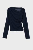 【スタニングルアー/STUNNING LURE】の【4/8 11:00販売開始】クロスネックロンT 人気、トレンドファッション・服の通販 founy(ファニー) ファッション Fashion レディースファッション Fashion for Women トップス・カットソー Cut & Sew Tops シャツ・ブラウス・オフィスカジュアル Elegant Blouses & Button-Ups ロングTシャツ・Tシャツ Longline T-Shirts & Tees カットソー・ベーシックTシャツ Cut-and-Sewn Tops / Stretch Tees & Basics イレギュラー Irregular Design ストレッチ Stretch, Stretchy Fabric スリーブ Sleeve, Long Sleeve / Short Sleeve ドレープ Drape, Draping Fabric ロング Long, Long-Length thumbnail ネイビー|ID: prp329100004919048 ipo3291000000036900080