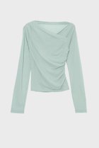 【スタニングルアー/STUNNING LURE】の【4/8 11:00販売開始】クロスネックロンT 人気、トレンドファッション・服の通販 founy(ファニー) ファッション Fashion レディースファッション Fashion for Women トップス・カットソー Cut & Sew Tops シャツ・ブラウス・オフィスカジュアル Elegant Blouses & Button-Ups ロングTシャツ・Tシャツ Longline T-Shirts & Tees カットソー・ベーシックTシャツ Cut-and-Sewn Tops / Stretch Tees & Basics イレギュラー Irregular Design ストレッチ Stretch, Stretchy Fabric スリーブ Sleeve, Long Sleeve / Short Sleeve ドレープ Drape, Draping Fabric ロング Long, Long-Length thumbnail ライトグリーン|ID: prp329100004919048 ipo3291000000036900081