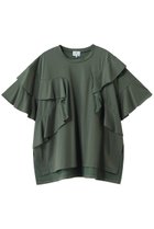 【ランバン オン ブルー/LANVIN en Bleu】のアシンメフリルカットソー カーキ|ID:prp329100004919049