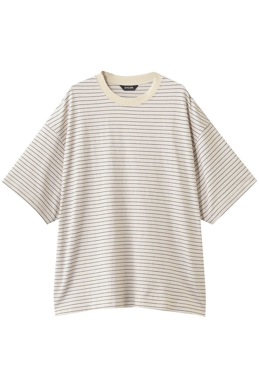 【エビコン/EVCON】の【UNISEX】BORDER WIDE S/S TEE インテリア・キッズ・メンズ・レディースファッション・服の通販 founy(ファニー) ファッション Fashion レディースファッション Fashion for Women トップス・カットソー Cut & Sew Tops シャツ・ブラウス・オフィスカジュアル Elegant Blouses & Button-Ups ロングTシャツ・Tシャツ Longline T-Shirts & Tees カットソー・ベーシックTシャツ Cut-and-Sewn Tops / Stretch Tees & Basics ユニセックス Unisex, Genderless インナー Innerwear ショート Short, Short Length スリーブ Sleeve, Long Sleeve / Short Sleeve ボーダー Border, Stripe 夏 Summer 新作・新入荷 New Arrivals / New In S/S・春夏 SS, Spring/Summer, Warm Season IVORY|ID: prp329100004919052 ipo3291000000036900125