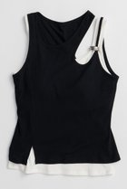 【メゾンスペシャル/MAISON SPECIAL】のMotif Layered Tank Top/モチーフ付レイヤードタンクトップ BLK(ブラック)|ID: prp329100004919058 ipo3291000000036900173