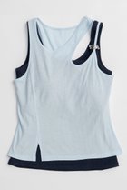 【メゾンスペシャル/MAISON SPECIAL】のMotif Layered Tank Top/モチーフ付レイヤードタンクトップ L.BLU(ライトブルー)|ID: prp329100004919058 ipo3291000000036900175