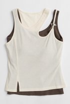 【メゾンスペシャル/MAISON SPECIAL】のMotif Layered Tank Top/モチーフ付レイヤードタンクトップ WHT(ホワイト)|ID: prp329100004919058 ipo3291000000036900176