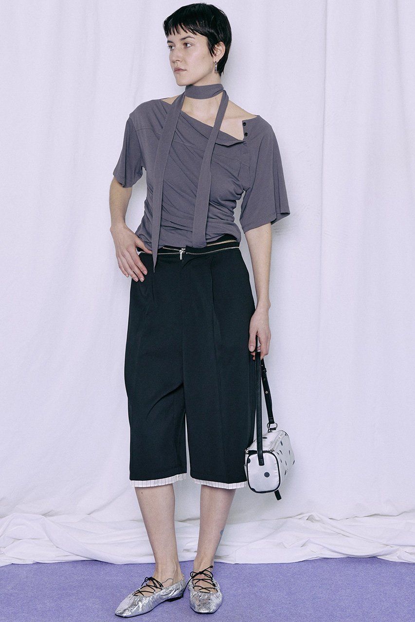 【メゾンスペシャル/MAISON SPECIAL】のTie Detail 2WAY Twist T-Shirt/タイ付2WAYツイストTシャツ 人気、トレンドファッション・服の通販 founy(ファニー) 　ファッション　Fashion　レディースファッション　Fashion for Women　トップス・カットソー　Cut & Sew Tops　シャツ・ブラウス・オフィスカジュアル　Elegant Blouses & Button-Ups　ロングTシャツ・Tシャツ　Longline T-Shirts & Tees　カットソー・ベーシックTシャツ　Cut-and-Sewn Tops / Stretch Tees & Basics　カットソー　Cut and Sewn Top　コンパクト　Compact, Small Size　ショート　Short, Short Length　シンプル　Simple, Minimal　スリーブ　Sleeve, Long Sleeve / Short Sleeve　ツイスト　Tweed, Tweed Fabric　ボトム　Bottoms, Lower Wear　夏　Summer　新作・新入荷　New Arrivals / New In　other-6|ID: prp329100004919059 ipo3291000000036900189