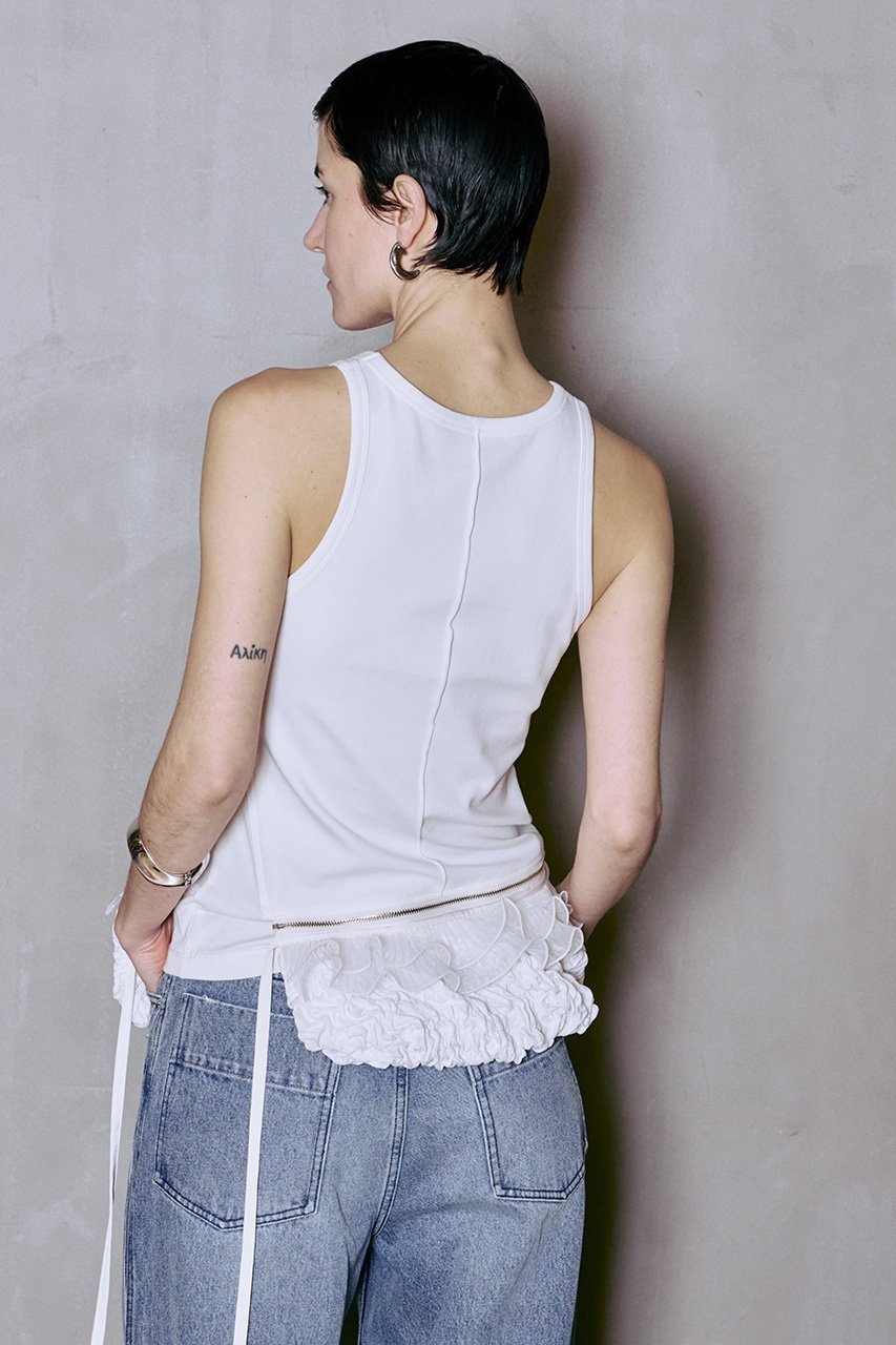 【メゾンスペシャル/MAISON SPECIAL】の2WAY Balloon Peplum Tank Top/2WAYバルーンペプラムタンクトップ 人気、トレンドファッション・服の通販 founy(ファニー) ファッション Fashion レディースファッション Fashion for Women トップス・カットソー Cut & Sew Tops キャミソール&ノースリーブ Camisoles & Sleeveless Tops シャツ・ブラウス・オフィスカジュアル Elegant Blouses & Button-Ups ロングTシャツ・Tシャツ Longline T-Shirts & Tees カットソー・ベーシックTシャツ Cut-and-Sewn Tops / Stretch Tees & Basics キャミソール Camisole, Spaghetti Strap Top タンク Tank Top, Sleeveless Top トレンド Trend, Trending Now フリル Frill, Ruffle エレガント 上品 Elegant 今季 This Season, Current Season 夏 Summer 新作・新入荷 New Arrivals / New In other-7|ID: prp329100004919064 ipo3291000000036900243