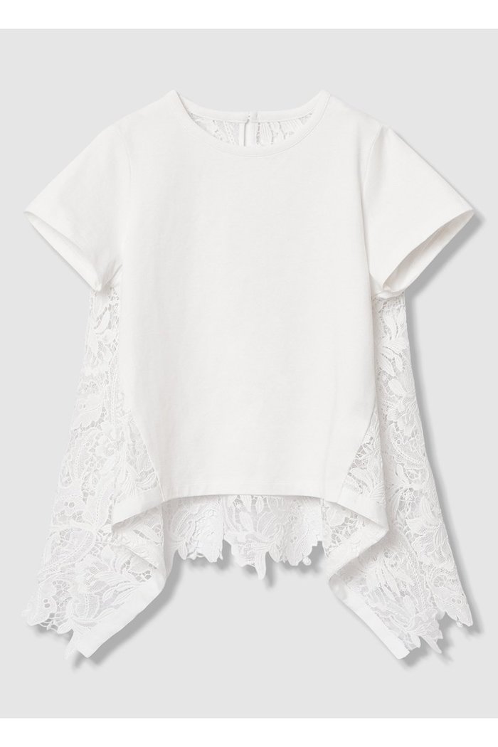 【アルアバイル/allureville】の【LOULOU WILLOUGHBY】レースドッキングロングTシャツ インテリア・キッズ・メンズ・レディースファッション・服の通販 founy(ファニー) https://founy.com/ ファッション Fashion レディースファッション Fashion for Women トップス・カットソー Cut & Sew Tops シャツ・ブラウス・オフィスカジュアル Elegant Blouses & Button-Ups ロングTシャツ・Tシャツ Longline T-Shirts & Tees カットソー・ベーシックTシャツ Cut-and-Sewn Tops / Stretch Tees & Basics ケミカル Chemical, Chemical Wash ショート Short, Short Length スカラップ Scallop, Scalloped Edge スリーブ Sleeve, Long Sleeve / Short Sleeve ドッキング Docking, Mixed Material レース Lace, Lace Fabric 再入荷 Restock / Back in Stock 夏 Summer |ID: prp329100004919067 ipo3291000000036900268