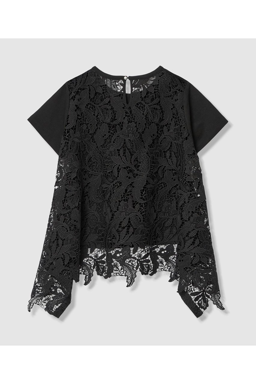 【アルアバイル/allureville】の【LOULOU WILLOUGHBY】レースドッキングロングTシャツ 人気、トレンドファッション・服の通販 founy(ファニー) 　ファッション　Fashion　レディースファッション　Fashion for Women　トップス・カットソー　Cut & Sew Tops　シャツ・ブラウス・オフィスカジュアル　Elegant Blouses & Button-Ups　ロングTシャツ・Tシャツ　Longline T-Shirts & Tees　カットソー・ベーシックTシャツ　Cut-and-Sewn Tops / Stretch Tees & Basics　ケミカル　Chemical, Chemical Wash　ショート　Short, Short Length　スカラップ　Scallop, Scalloped Edge　スリーブ　Sleeve, Long Sleeve / Short Sleeve　ドッキング　Docking, Mixed Material　レース　Lace, Lace Fabric　再入荷　Restock / Back in Stock　夏　Summer　other-2|ID: prp329100004919067 ipo3291000000036900271