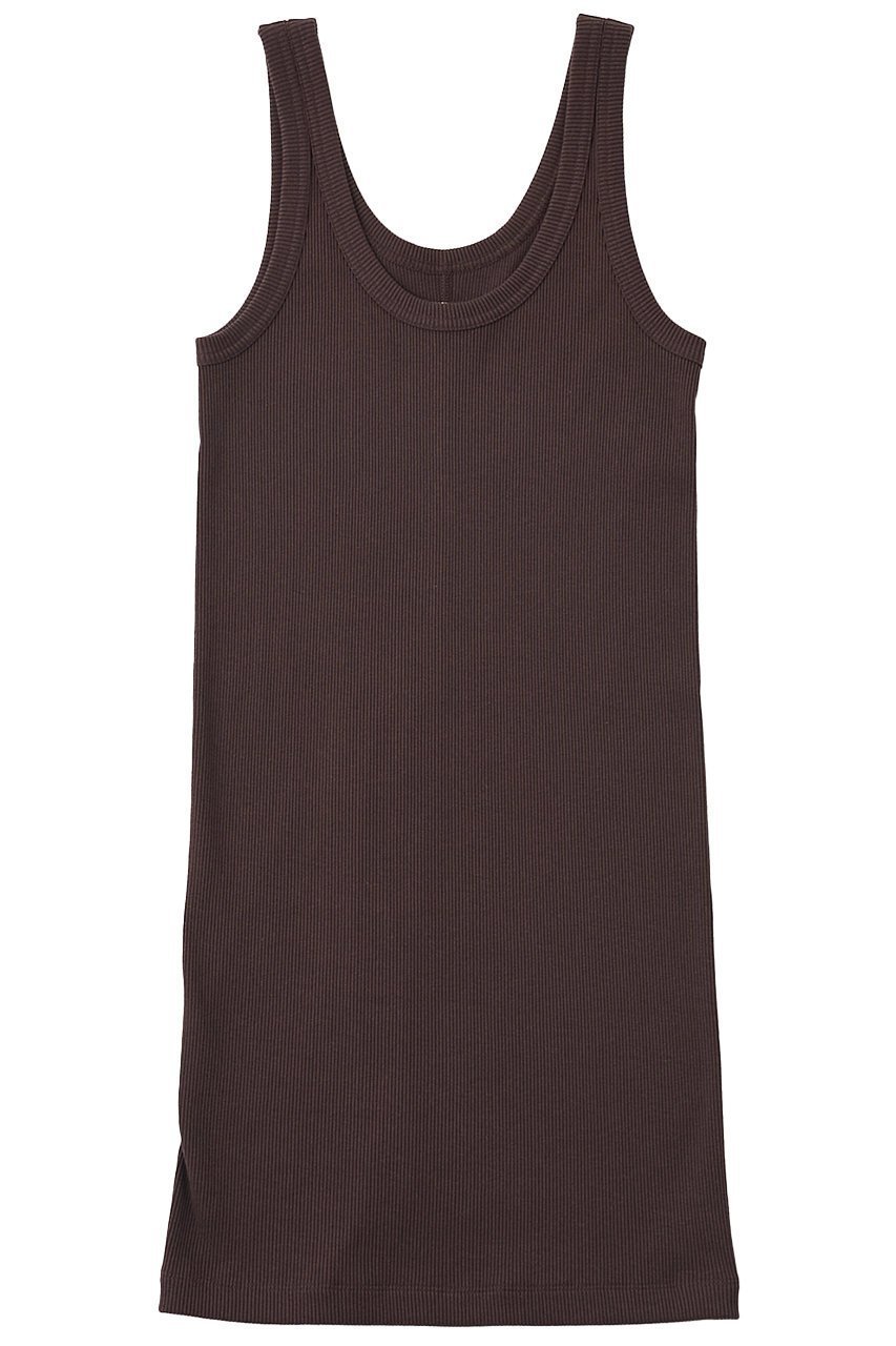 【ザ ストア バイ シー/THE STORE by C】の【COCUCA】チュニックリブタンク インテリア・キッズ・メンズ・レディースファッション・服の通販 founy(ファニー) 　ファッション　Fashion　レディースファッション　Fashion for Women　トップス・カットソー　Cut & Sew Tops　キャミソール&ノースリーブ　Camisoles & Sleeveless Tops　シャツ・ブラウス・オフィスカジュアル　Elegant Blouses & Button-Ups　ロングTシャツ・Tシャツ　Longline T-Shirts & Tees　カットソー・ベーシックTシャツ　Cut-and-Sewn Tops / Stretch Tees & Basics　キャミソール　Camisole, Spaghetti Strap Top　タンク　Tank Top, Sleeveless Top　チュニック　Tunic, Long Top　バランス　Balance, Style Balance　パターン　Pattern, Design Print　フィット　Fit, Slim Fit　ベーシック　Basic, Essential　新作・新入荷　New Arrivals / New In　ブラウン|ID: prp329100004919073 ipo3291000000036900321