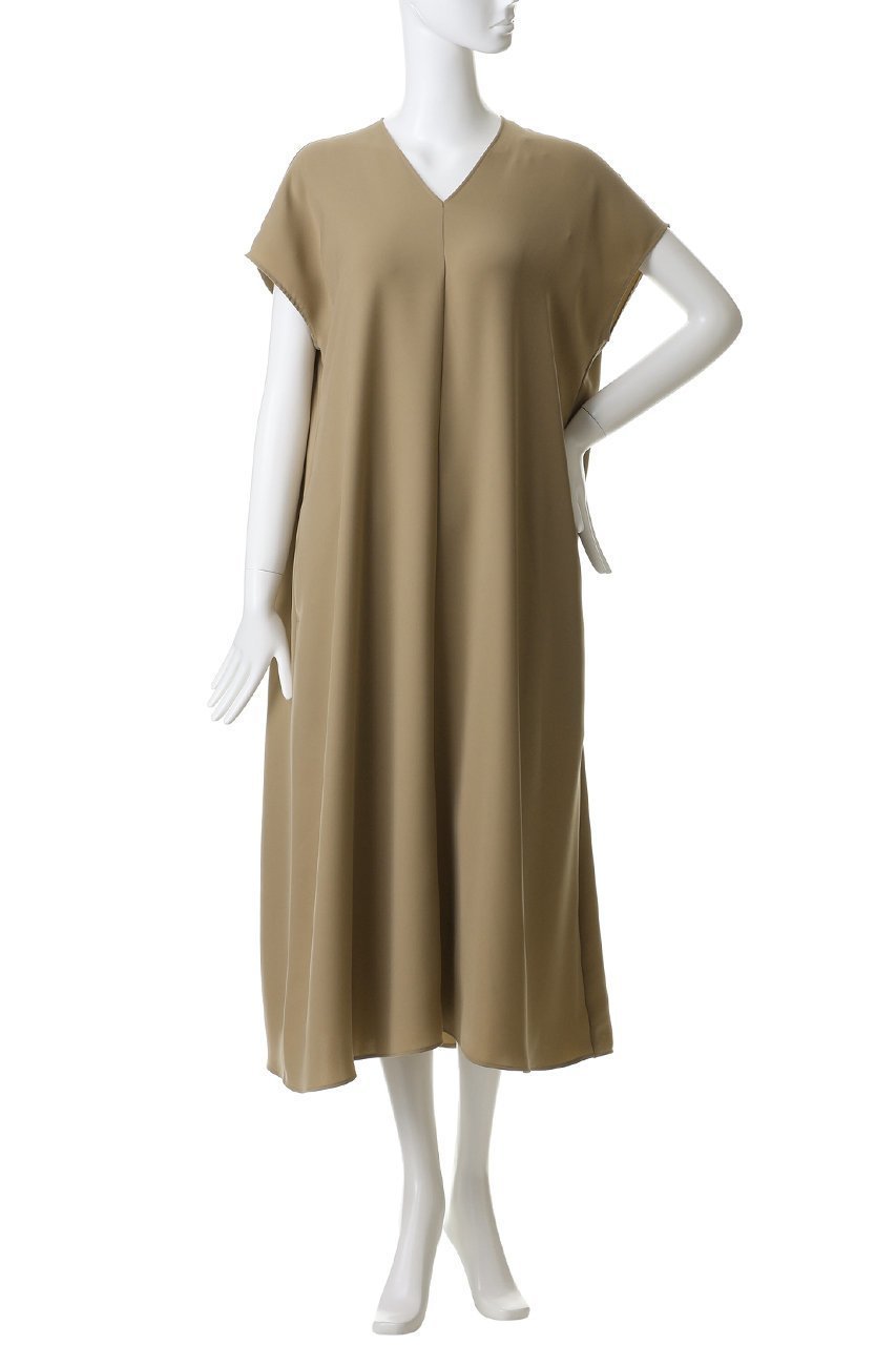 【ベイジ,/BEIGE,】のVIRGILE(ヴィルジール)/Vネックリラックスワンピース 人気、トレンドファッション・服の通販 founy(ファニー) 　ファッション　Fashion　レディースファッション　Fashion for Women　ワンピース　Dresses　チュニック　Tunic Tops & Dresses　エレガント 上品　Elegant　コクーン　Cocoon, Cocoon Silhouette　シューズ　Shoes, Footwear　チュニック　Tunic, Long Top　リラックス　Relax, Relaxed Fit　ロング　Long, Long-Length　新作・新入荷　New Arrivals / New In　other-2|ID: prp329100004919075 ipo3291000000036900340