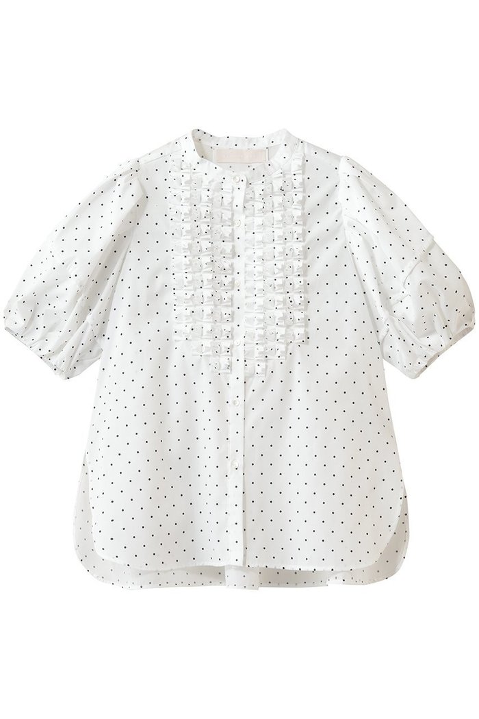 【ティアラ/Tiara】の《別注カラーあり》【MARILYN MOON】フロントフリルブラウス インテリア・キッズ・メンズ・レディースファッション・服の通販 founy(ファニー) https://founy.com/ ファッション Fashion レディースファッション Fashion for Women トップス・カットソー Cut & Sew Tops シャツ・ブラウス・オフィスカジュアル Elegant Blouses & Button-Ups エレガント 上品 Elegant スリーブ Sleeve, Long Sleeve / Short Sleeve ダウン Down, Puffer デニム Denim, Jeans Material フェミニン Feminine, Girly フリル Frill, Ruffle フレア Flare, Flared フロント Front, Front Design ロング Long, Long-Length 別注 Limited Edition, Custom Order 新作・新入荷 New Arrivals / New In |ID: prp329100004919076 ipo3291000000036900344