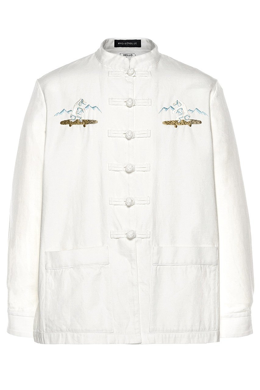 【マディソンブルー/MADISONBLUE】の【UNISEX】CHINOIS STYLE JK L.oz BS MNS ブルゾン 人気、トレンドファッション・服の通販 founy(ファニー) 　ファッション　Fashion　レディースファッション　Fashion for Women　アウター　Coat / Outerwear Collection　レディースジャケット・軽アウター　Jackets　ブルゾンジャケット・スポーティアウター　Blouson Jackets　ユニセックス　Unisex, Genderless　サテン　Satin, Glossy Fabric　ジャケット　Jacket, Outerwear　ブルゾン　Blouson, Bomber Jacket　ミリタリー　Military, Army Style　新作・新入荷　New Arrivals / New In　 other-1|ID: prp329100004919081 ipo3291000000036900388