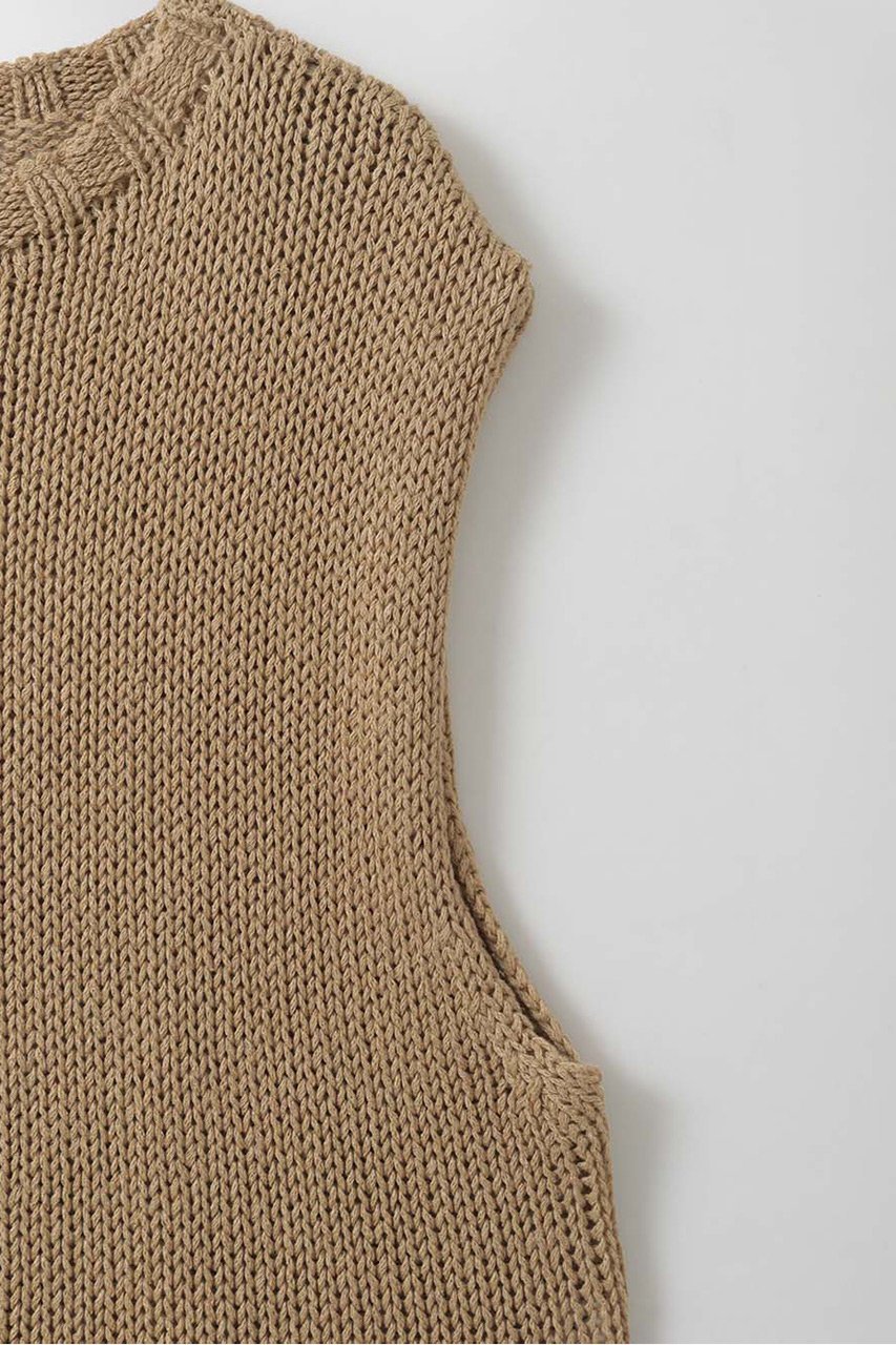 【ハー/HER.】の【4/9 12:00販売開始】リネンミックスローゲージベスト 人気、トレンドファッション・服の通販 founy(ファニー) 　ファッション　Fashion　レディースファッション　Fashion for Women　トップス・カットソー　Cut & Sew Tops　ニット　Knit Tops & Sweaters　ベスト&ジレ / 重ね着スタイル　Vests & Gilets　カジュアルプルオーバー・ニットトップス　Pullovers & Knit Tops / Casual Pullovers　シンプル　Simple, Minimal　フレア　Flare, Flared　ベスト　Vest, Waistcoat　リネン　Linen, Linen Fabric　夏　Summer　新作・新入荷　New Arrivals / New In　other-4|ID: prp329100004919084 ipo3291000000036900418