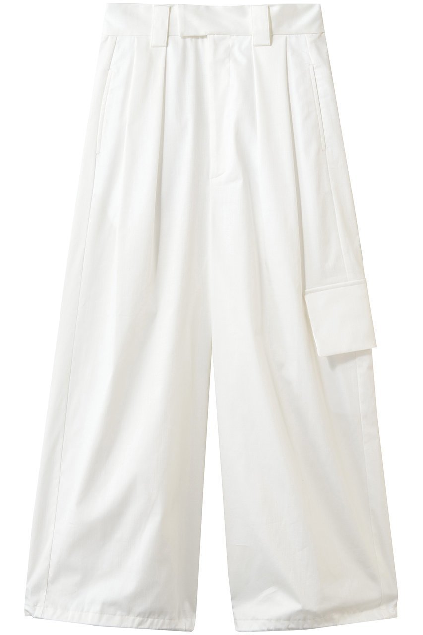 【ピアッカセッテ/ph7+】のタックビッグワークパンツ インテリア・キッズ・メンズ・レディースファッション・服の通販 founy(ファニー) 　ファッション　Fashion　レディースファッション　Fashion for Women　パンツ　Pants & Trousers　おすすめ　Recommended / Our Picks　セットアップ　Set-Up, Coordinated Outfit　デニム　Denim, Jeans Material　フラップ　Flap, Flap Pocket　ポケット　Pocket, Pocket Detail　新作・新入荷　New Arrivals / New In　ホワイト|ID: prp329100004919086 ipo3291000000036900441